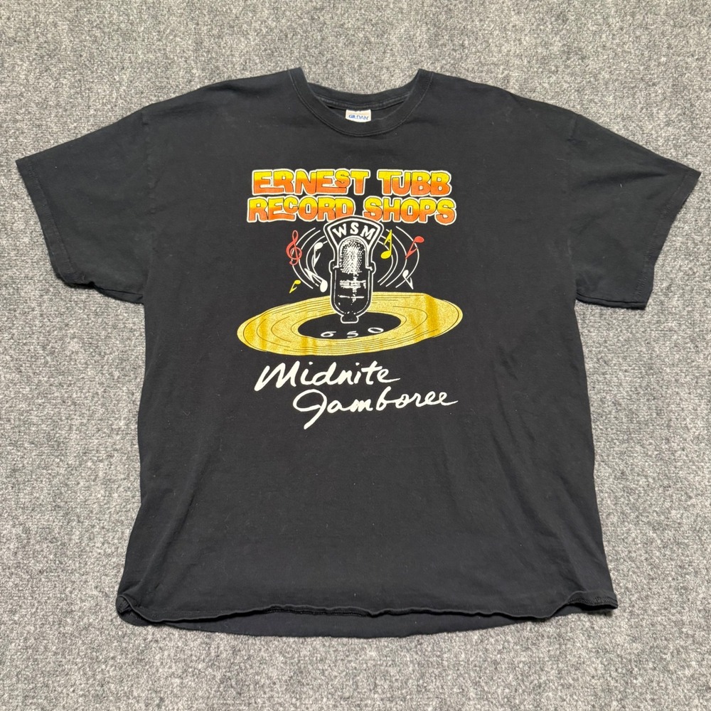 Gildan Ernest Tubb Record Shops Midnite Jamboree T-Shirt Mens XL Black Nashville